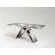 MESA EXTENSIBLE ACERO CRISTAL TRANSPARENTE