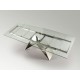 MESA EXTENSIBLE ACERO CRISTAL TRANSPARENTE