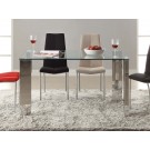MESA ACERO CRISTAL TRANSPARENTE