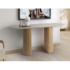 CONSOLA MADERA PIEDRA