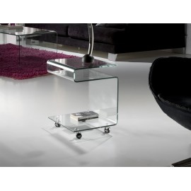 MESA AUXILIAR CRISTAL TRANSPARENTE