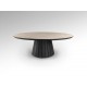 MESA AUXILIAR NEGRO PIEDRA OVALADA
