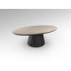 MESA AUXILIAR NEGRO PIEDRA OVALADA