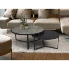 MESA AUXILIAR DUO NEGRO PIEDRA GRIS NEGRO