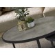 MESA AUXILIAR DUO NEGRO PIEDRA GRIS NEGRO