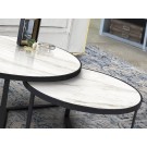 MESA AUXILIAR DUO NEGRO MÁRMOL BLANCO