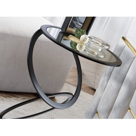 MESA AUXILIAR NEGRO ESPEJO