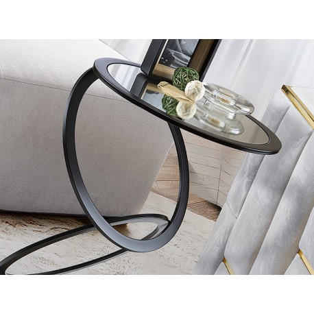 MESA AUXILIAR NEGRO ESPEJO