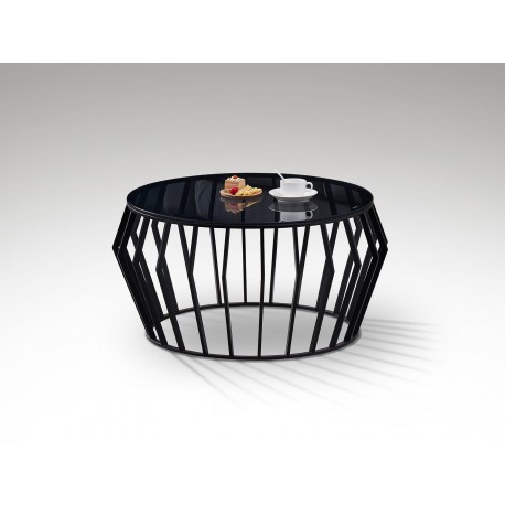 MESA AUXILIAR NEGRO CRISTAL SMOKE