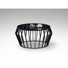 MESA AUXILIAR NEGRO CRISTAL SMOKE 90 CM