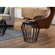 MESA AUXILIAR NEGRO CRISTAL SMOKE 60 CM