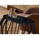 MESA AUXILIAR NEGRO CRISTAL SMOKE 60 CM