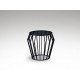 MESA AUXILIAR NEGRO CRISTAL SMOKE 60 CM