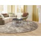 MESA AUXILIAR ACERO CRISTAL SMOKE 90 CM