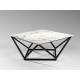 MESA AUXILIAR NEGRO MÁRMOL BLANCO