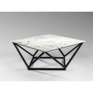 MESA AUXILIAR NEGRO MÁRMOL BLANCO