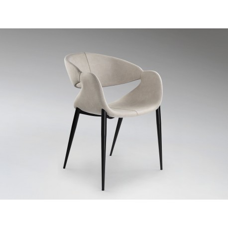 SILLÓN NEGRO BLANCO ROTO