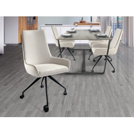 SILLA GIRATORIA NEGRO BLANCO