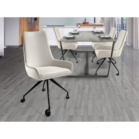 SILLA GIRATORIA NEGRO BLANCO