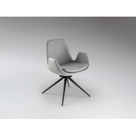 SILLA GIRATORIA NEGRO GRIS CLARO