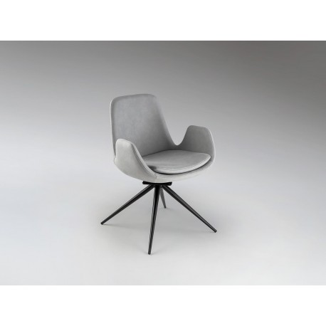 SILLA GIRATORIA NEGRO GRIS CLARO