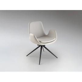 SILLA GIRATORIA NEGRO BLANCO HUESO