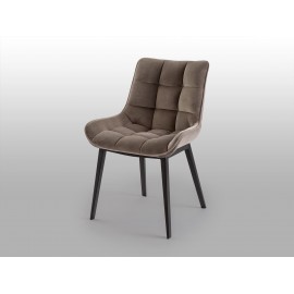 SILLÓN NEGRO TERCIOPELO PIEDRA