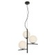 LÁMPARA NEGRO OPAL 3 LUCES