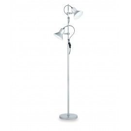 LÁMPARA DE PIE CROMO 2 LUCES ORIENTABLES