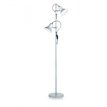 LÁMPARA DE PIE CROMO 2 LUCES ORIENTABLES