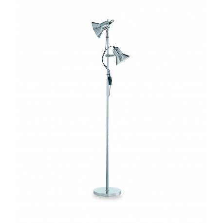 LÁMPARA DE PIE CROMO 2 LUCES ORIENTABLES