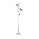 LÁMPARA DE PIE CROMO 2 LUCES ORIENTABLES