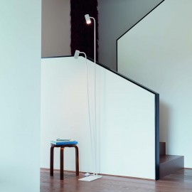 LÁMPARA DE PIE BLANCO 2 FOCOS ORIENTABLES