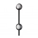 LÁMPARA DE PIE LED METAL RAYADO NEGRO