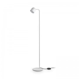 LÁMPARA DE PIE LED METAL CHAPADO BLANCO