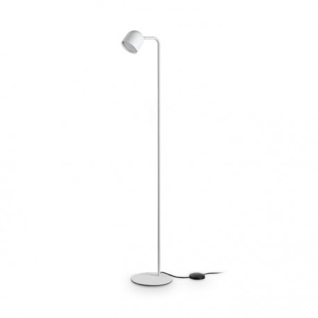 LÁMPARA DE PIE LED METAL CHAPADO BLANCO