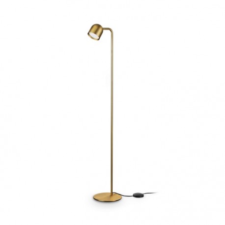 LÁMPARA DE PIE LED METAL CHAPADO LATÓN