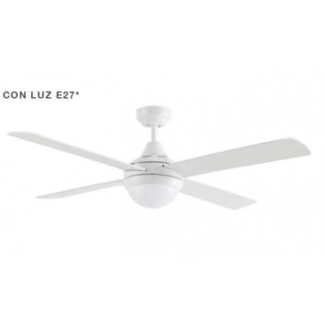 VENTILADOR DE TECHO 2E27 BLANCO 122CM
