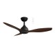 VENTILADOR DE TECHO DC WIFI NEGRO NOGAL 122CM SIN LUZ