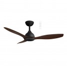 VENTILADOR DE TECHO DC WIFI NEGRO NOGAL 122CM SIN LUZ