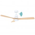 VENTILADOR DC WIFI 106.6 CM BLANCO MADERA LED 20W