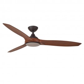 VENTILADOR DC WIFI 106.6 CM NEGRO NOGAL LED 20W