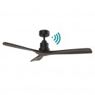 VENTILADOR DE TECHO DC WIFI NEGRO MADERA NOGAL 106.6 CM SIN LUZ
