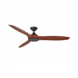 VENTILADOR DE TECHO DC WIFI NEGRO MADERA NOGAL 142 CM SIN LUZ