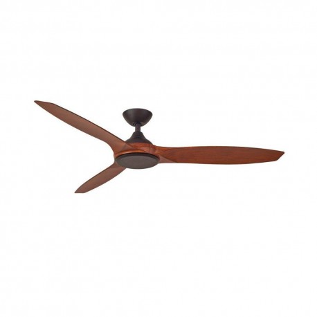 VENTILADOR DE TECHO DC WIFI NEGRO MADERA NOGAL 142 CM SIN LUZ