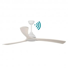 VENTILADOR DE TECHO DC BLANCO MADERA 142 CM SIN LUZ