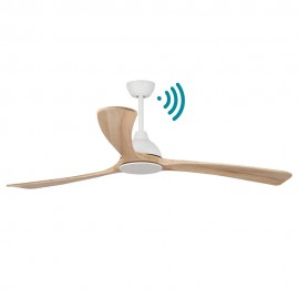 VENTILADOR DE TECHO DC WIFI BLANCO MADERA 176.5 CM SIN LUZ