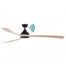 VENTILADOR DE TECHO DC WIFI NEGRO MADERA 217.5 CM SIN LUZ