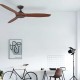 VENTILADOR DE TECHO DC NEGRO NOGAL 142 CM SIN LUZ
