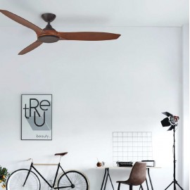 VENTILADOR DE TECHO DC NEGRO NOGAL 142 CM SIN LUZ